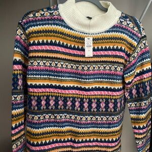 Talbots Patterned Mockneck Women's Sweater